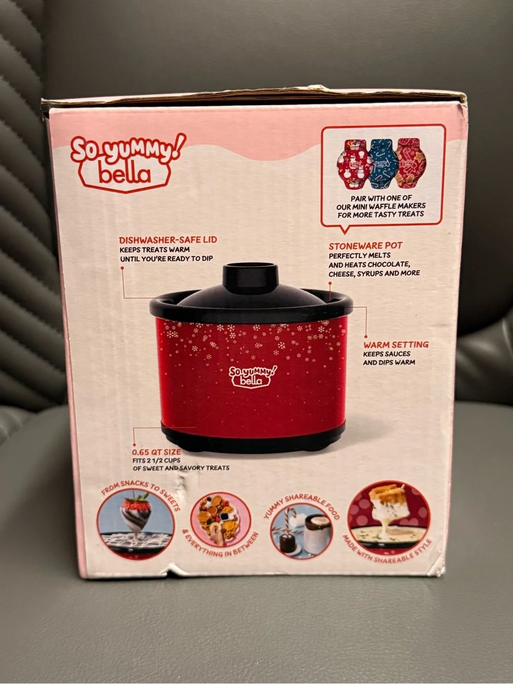 Abella So Yummy Bella Mini Dipper Fondue Pot in Red and Black
